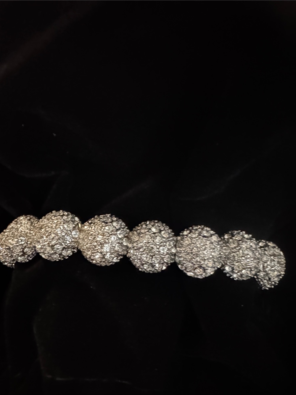 Ann Taylor Sparkling Crystal Pavé Ball Stretch Bracelet - Silver